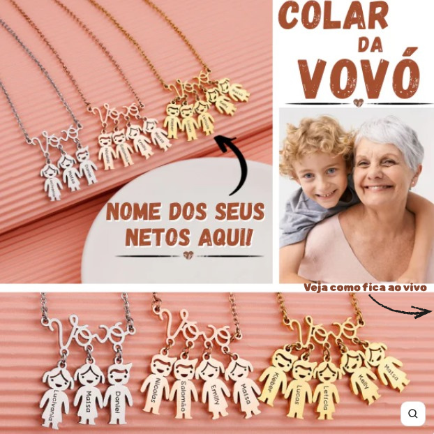 Colar Personalizado com Nome e Pedra de Nascimento – Presente Dia das Mães