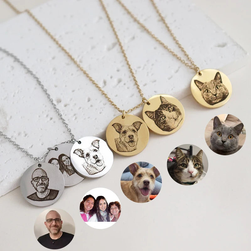 Pingente com Foto e Nome Gravado – Colar Personalizado, Presente Memorável