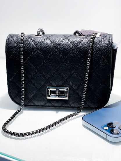 Bolsa Pequena em Couro Sintético com Alça de Corrente Ref. 1625