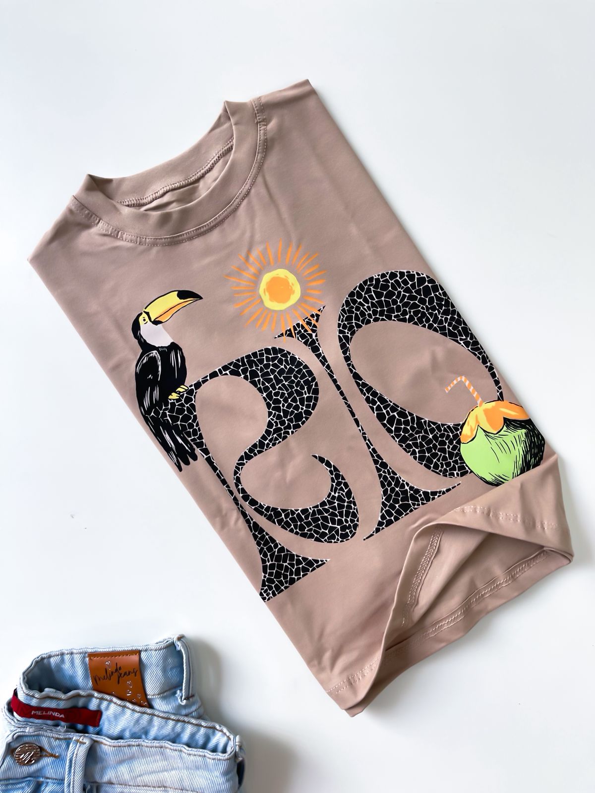 T- Shirt Cropped Estampas Tropical Ref. 809