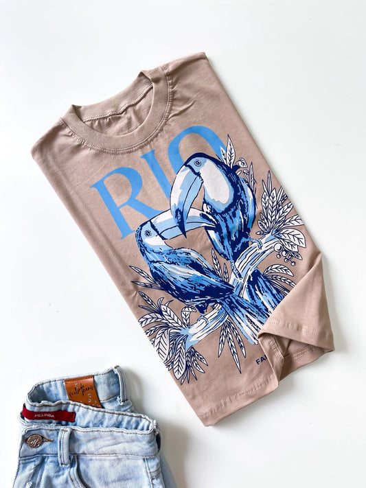 T- Shirt Cropped Estampas Tropical Ref. 809