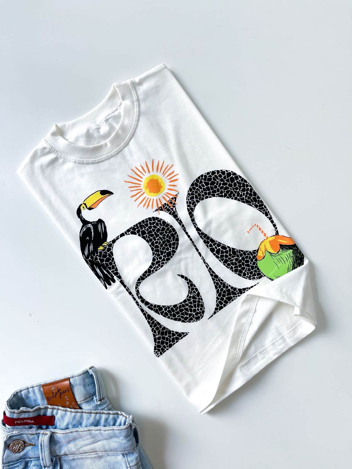 T- Shirt Cropped Estampas Tropical Ref. 809